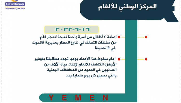 المركز الوطني للالغام ١٦-٦-٢٠٢٢